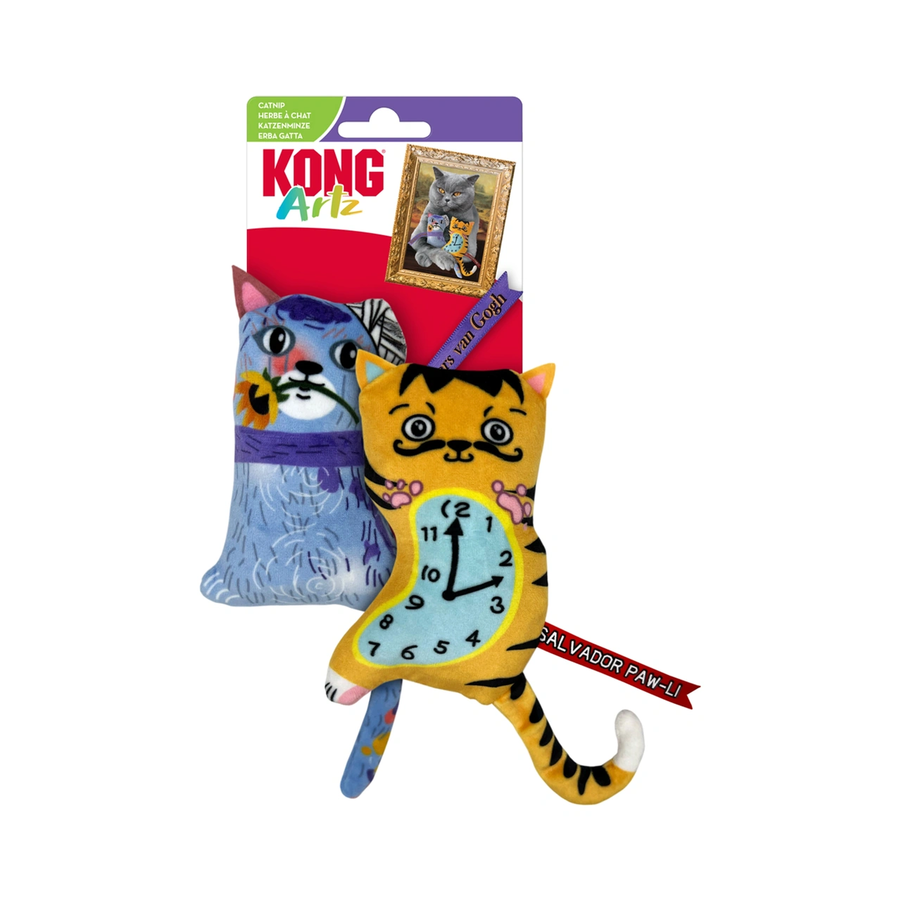KONG Cat Artz Dali og Van Gogh 2 stk 19 x 19 x 2 cm